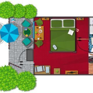Grosser Gartenbungalow Nr 3 Mit Terrasse - Strandvogtei Sellin エクステリア 写真